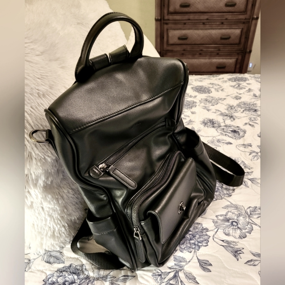 Leather Backpack.